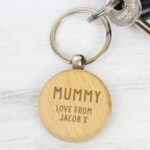 Personalised Any Message Wooden Keyring - Image 3