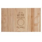 Personalised 'It Is Wine O Clock' Wooden Sofa Tray - Image 2