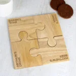 Personalised Any Message Wooden Jigsaw Coasters (4 Pack) - Image 3