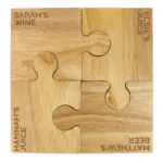 Personalised Any Message Wooden Jigsaw Coasters (4 Pack) - Image 5