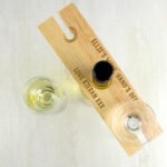 Personalised Any Message Wooden Wine Glass & Bottle Holder - Image 3