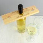 Personalised Any Message Wooden Wine Glass & Bottle Holder - Image 8