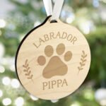 Personalised Dog Breed Round Wooden Christmas Bauble - Image 3