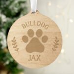 Personalised Dog Breed Round Wooden Christmas Bauble - Image 4