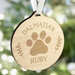 Personalised Dog Breed Round Wooden Christmas Bauble - Image 5