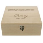 Personalised Pet Memorial Large Wooden Keepsake Box - Image 4