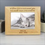 Personalised 'If Love Could Have Saved You' Pet Memorial 6x4 Landscape Oak Finish Photo Frame - Image 3