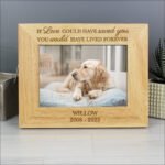Personalised 'If Love Could Have Saved You' Pet Memorial 6x4 Landscape Oak Finish Photo Frame - Image 2