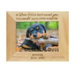 Personalised 'If Love Could Have Saved You' Pet Memorial 6x4 Landscape Oak Finish Photo Frame - Image 4