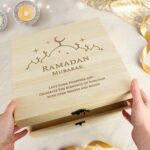 Personalised Any Message Eid & Ramadan Large Wooden Keepsake Box - Image 4