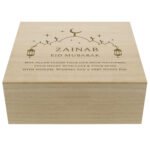 Personalised Any Message Eid & Ramadan Large Wooden Keepsake Box - Image 5