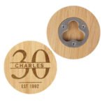 Personalised Big Age Birthday Bamboo Bottle Opener Coaster - Image 6