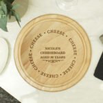Personalised 'Cheese Cheese Cheese' Round Wooden Chopping Board - Image 3