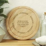 Personalised 'Cheese Cheese Cheese' Round Wooden Chopping Board - Image 5