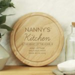 Personalised 'The Heart of The Home' Round Wooden Chopping Board - Image 5