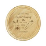 Personalised 'Tasty Treats For The Easter Bunny' Round Wooden Treat Board - Image 5