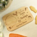 Personalised 'Treats For Santa & Rudolph' Christmas Wooden Coaster Tray