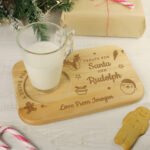 Personalised 'Treats For Santa & Rudolph' Christmas Wooden Coaster Tray - Image 2
