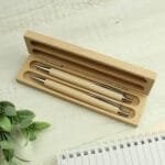 Personalised Highland Cow Design Wooden Pen & Pencil Set - Image 5