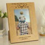 Personalised 'You're Like A Dad To Me' 4x6 Portrait Oak Finish Photo Frame - Image 2