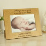Personalised 'Always On My Mind' Memorial 6x4 Landscape Oak Finish Photo Frame