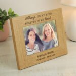 Personalised 'Always On My Mind' Memorial 6x4 Landscape Oak Finish Photo Frame - Image 2
