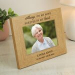 Personalised 'Always On My Mind' Memorial 6x4 Landscape Oak Finish Photo Frame - Image 4