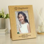 Personalised Bar & Bat Mitzvah 4×6 Portrait Oak Finish Photo Frame - Image 4