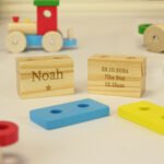 Personalised Any Message Children's Colourful Wooden Toy Train - Image 3