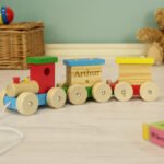 Personalised Any Message Children's Colourful Wooden Toy Train - Image 6