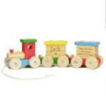 Personalised Any Message Children's Colourful Wooden Toy Train - Image 9