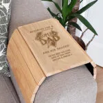 Personalised 'Reserved For a Super Dad' Wooden Sofa Tray - Image 3
