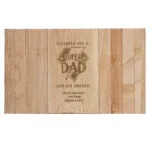 Personalised 'Reserved For a Super Dad' Wooden Sofa Tray - Image 5