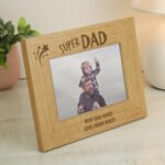 Personalised 'Super Dad' 6x4 Landscape Wooden Photo Frame - Image 4