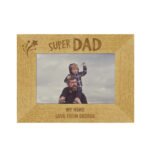 Personalised 'Super Dad' 6x4 Landscape Wooden Photo Frame - Image 5
