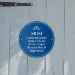 Personalised Any Message Blue Plastic Heritage Plaque - Image 3