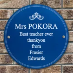 Personalised Any Message Blue Plastic Heritage Plaque - Image 4