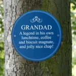 Personalised Any Message Blue Plastic Heritage Plaque - Image 8