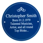 Personalised Any Message Blue Plastic Heritage Plaque - Image 7