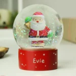 Personalised Name Only Christmas Santa Ornamental Glitter Snow Globe