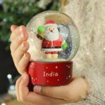 Personalised Name Only Ornamental Santa Snow Globe - Image 2