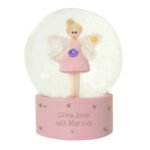 Personalised Any Message Fairy Hearts Motif Glitter Snow Globe - Image 6