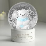 Personalised Any Message Stars Design Polar Bear Snow Globe - Image 6