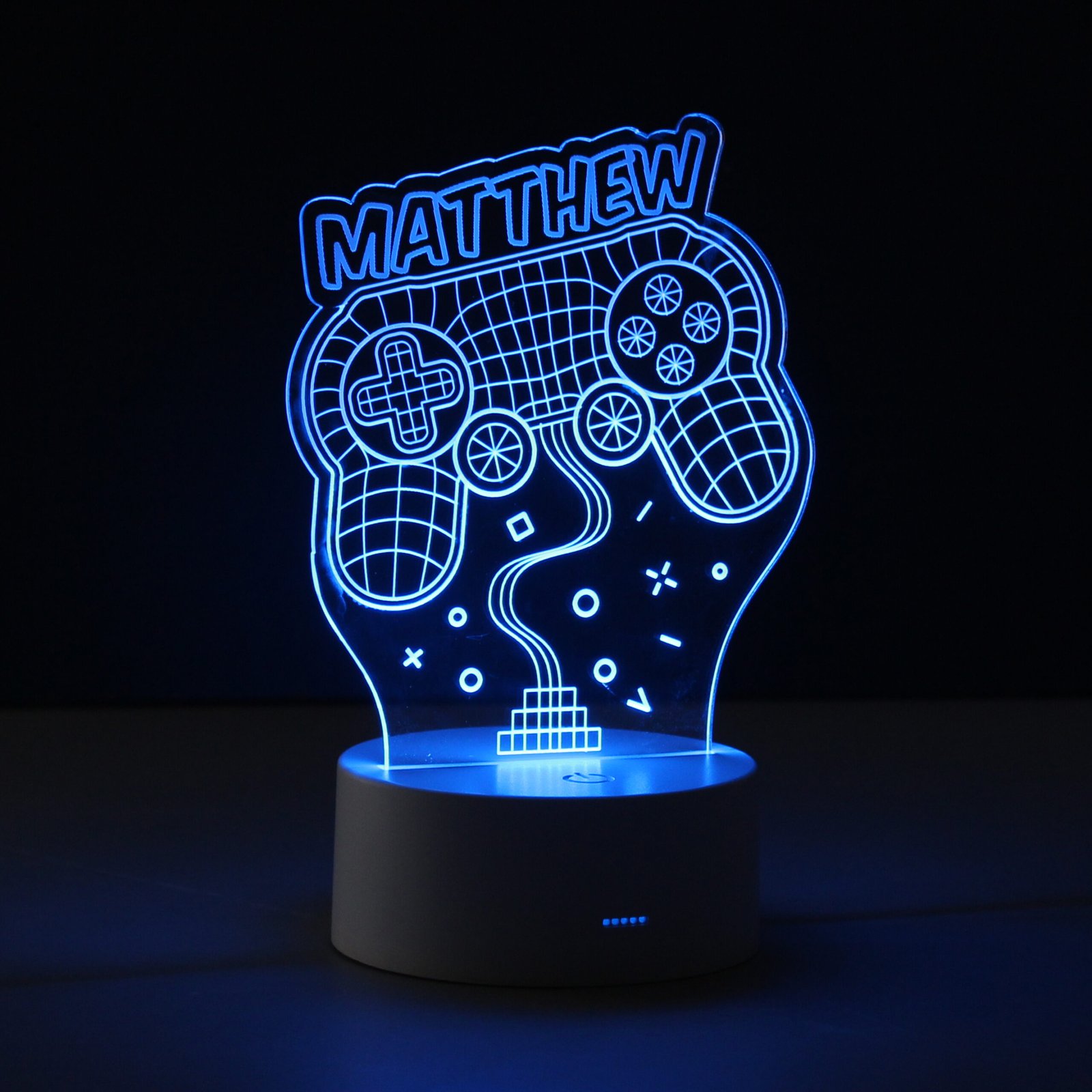 P0113165 Personalised Name Gaming Controller Design LED Colour Changing Night Light 6 Personalised Name Gaming Controller Design LED Colour Changing Night Light - Image 1