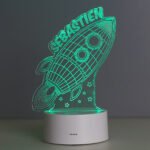 Personalised Space Rocket Design LED Colour Changing Wireframe Night Light - Image 5