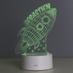 Personalised Space Rocket Design LED Colour Changing Wireframe Night Light - Image 7