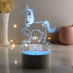 Personalised Rainbow Unicorn Design LED Colour Changing Night Light - Image 7