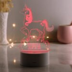 Personalised Rainbow Unicorn Design LED Colour Changing Night Light - Image 8