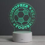 Personalised Football Themed LED Colour Changing Desk Night Light