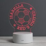 Personalised Football Themed LED Colour Changing Desk Night Light - Image 3
